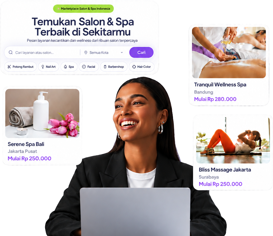 Salon berkembang dan client senang bersama Gloo